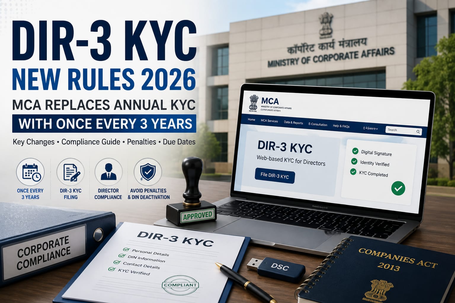 DIR-3 KYC new rules 2026 compliance graphic