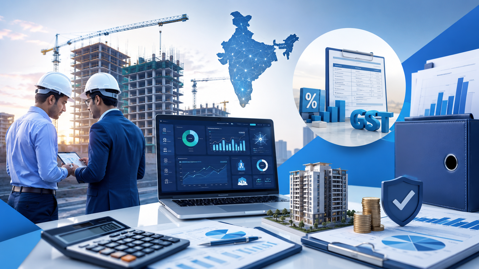 Real estate GST compliance dashboard for Indian builders
