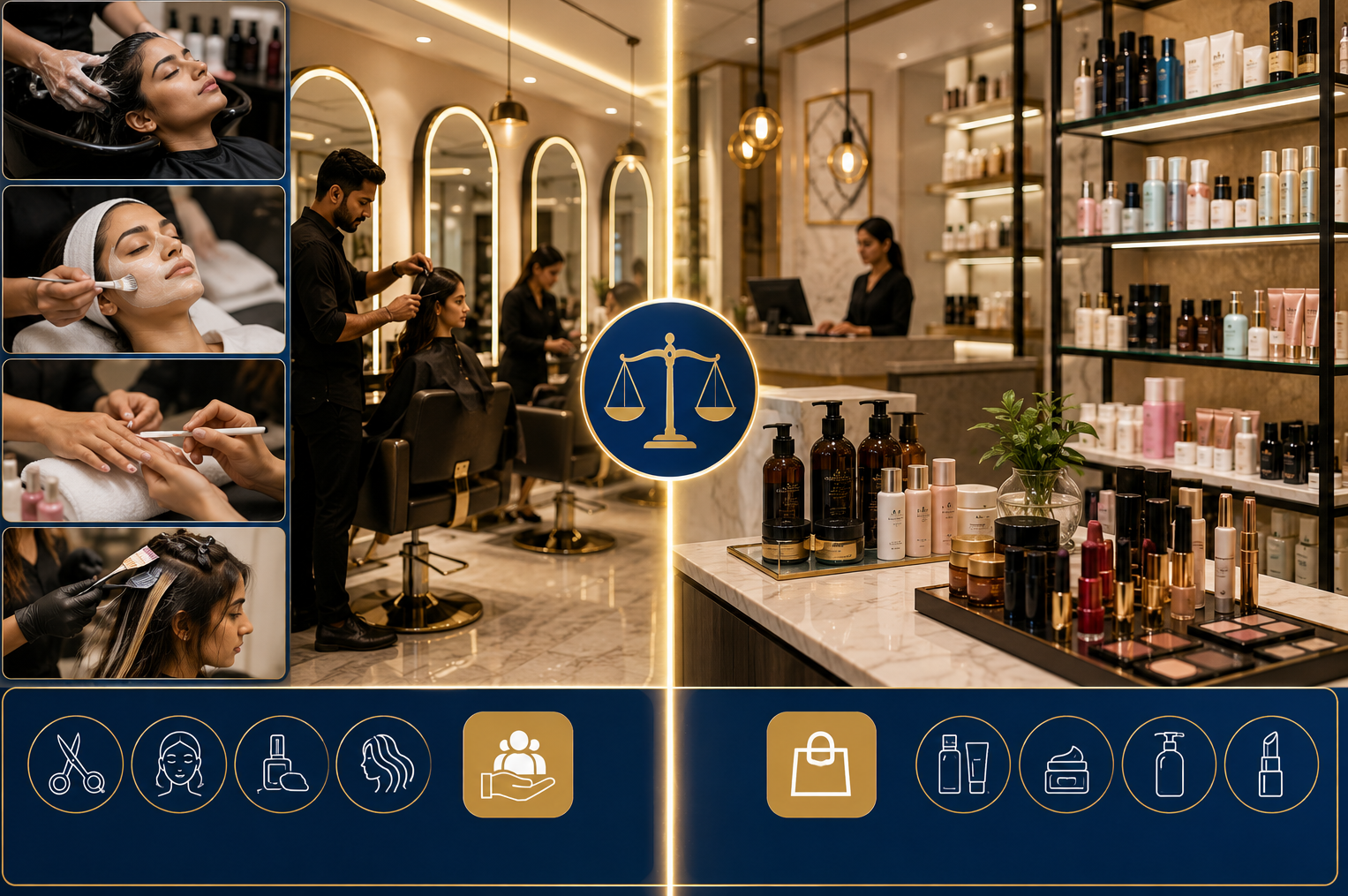 Salon services and retail beauty product sales classification